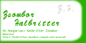 zsombor halbritter business card
